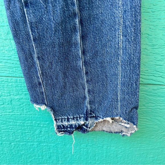 FRAME STEP HEM FRAYED DISTRESSED BUTTON FLY JEANS LE ORIGINAL SIZE 30 - Picture 6 of 14